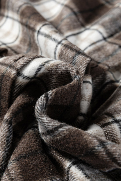 Plaid Flannel Chest Pocket Boyfriend Shacket