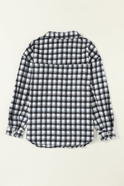 Plaid Chest Pocket Buttoned Shacket