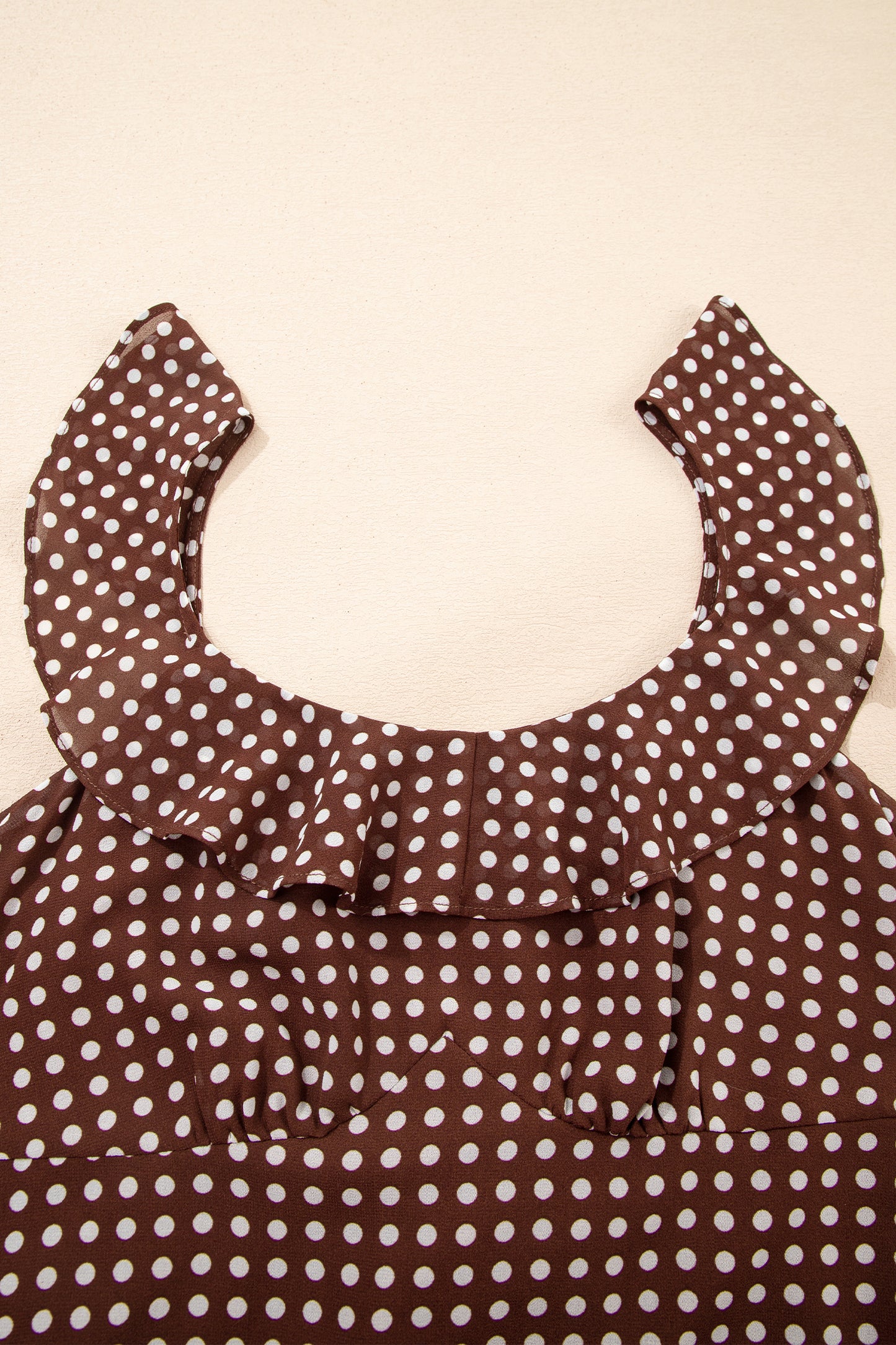 Polka Dot Backless Ruffle Tiered Maxi Dress