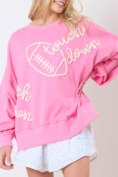 Touch Down Football Embroidered Sweatshirt