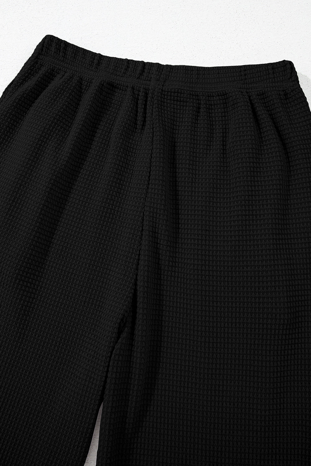 Solid Textured Buttoned Shirt and Pants Set