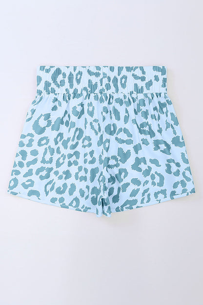 Leopard High Waist Athletic Shorts