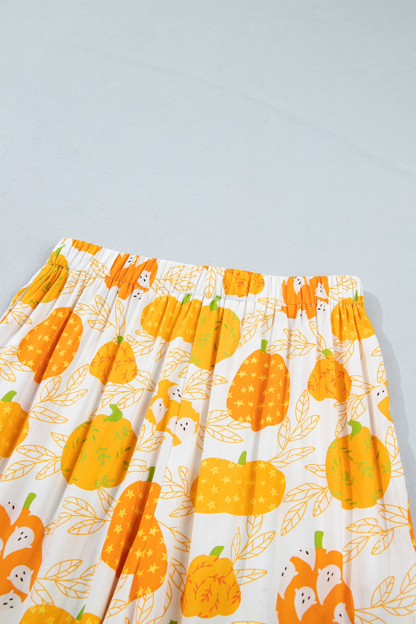 Pumpkin Polka Dot Trim Top & Pants Lounge Set