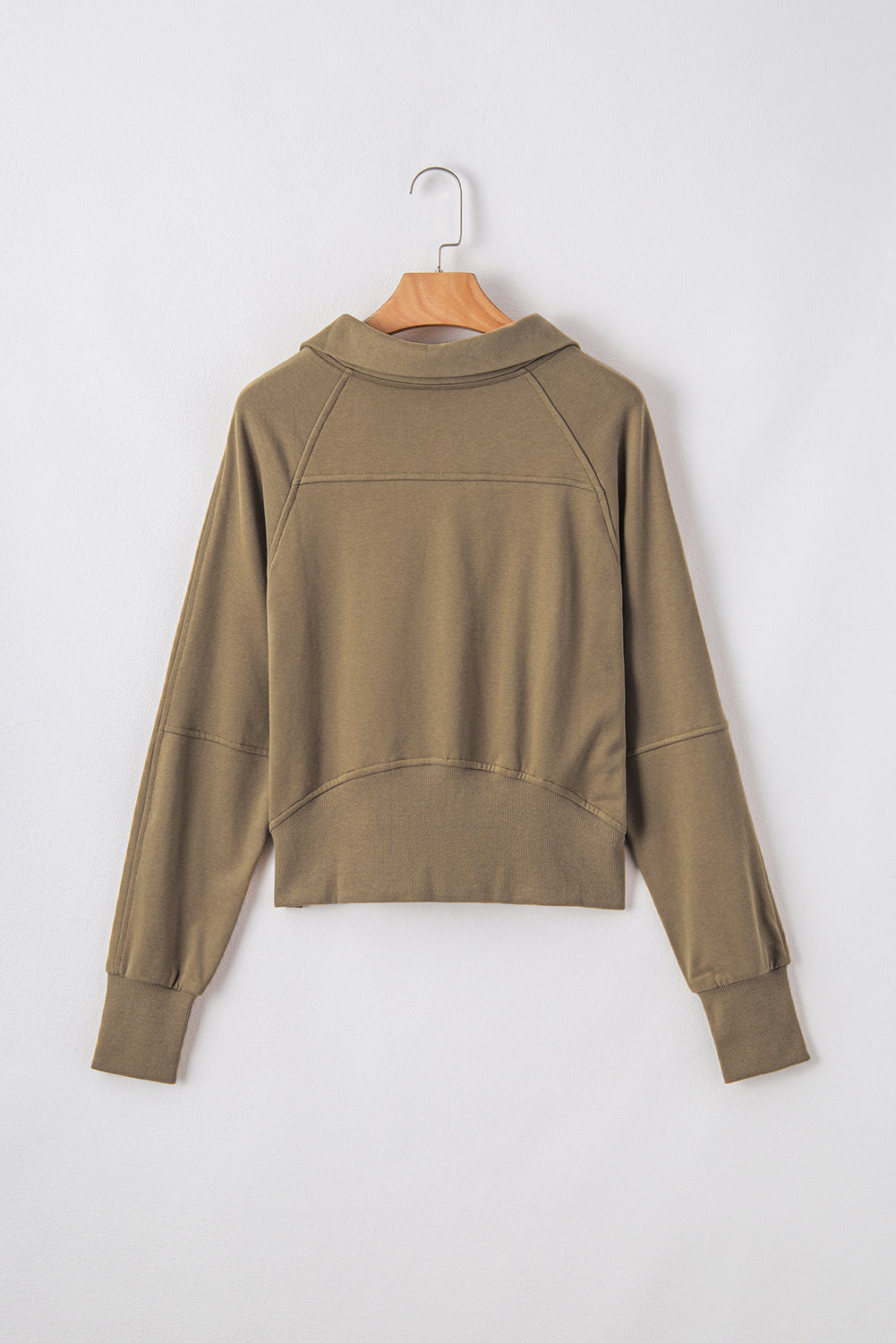 Quarter Zip Kangaroo Pocket Sweatshirt