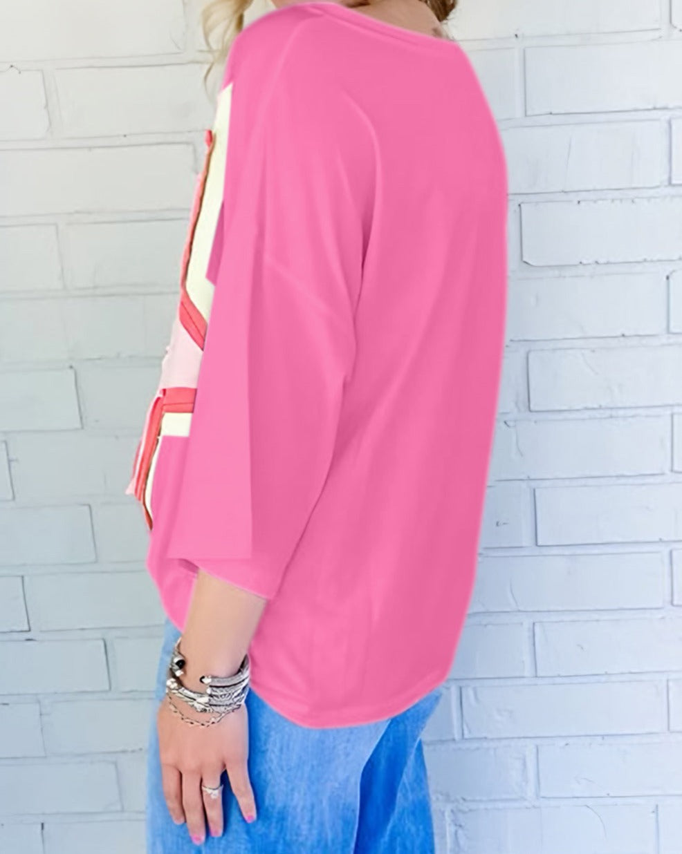 Star Colorblock Oversized Tee