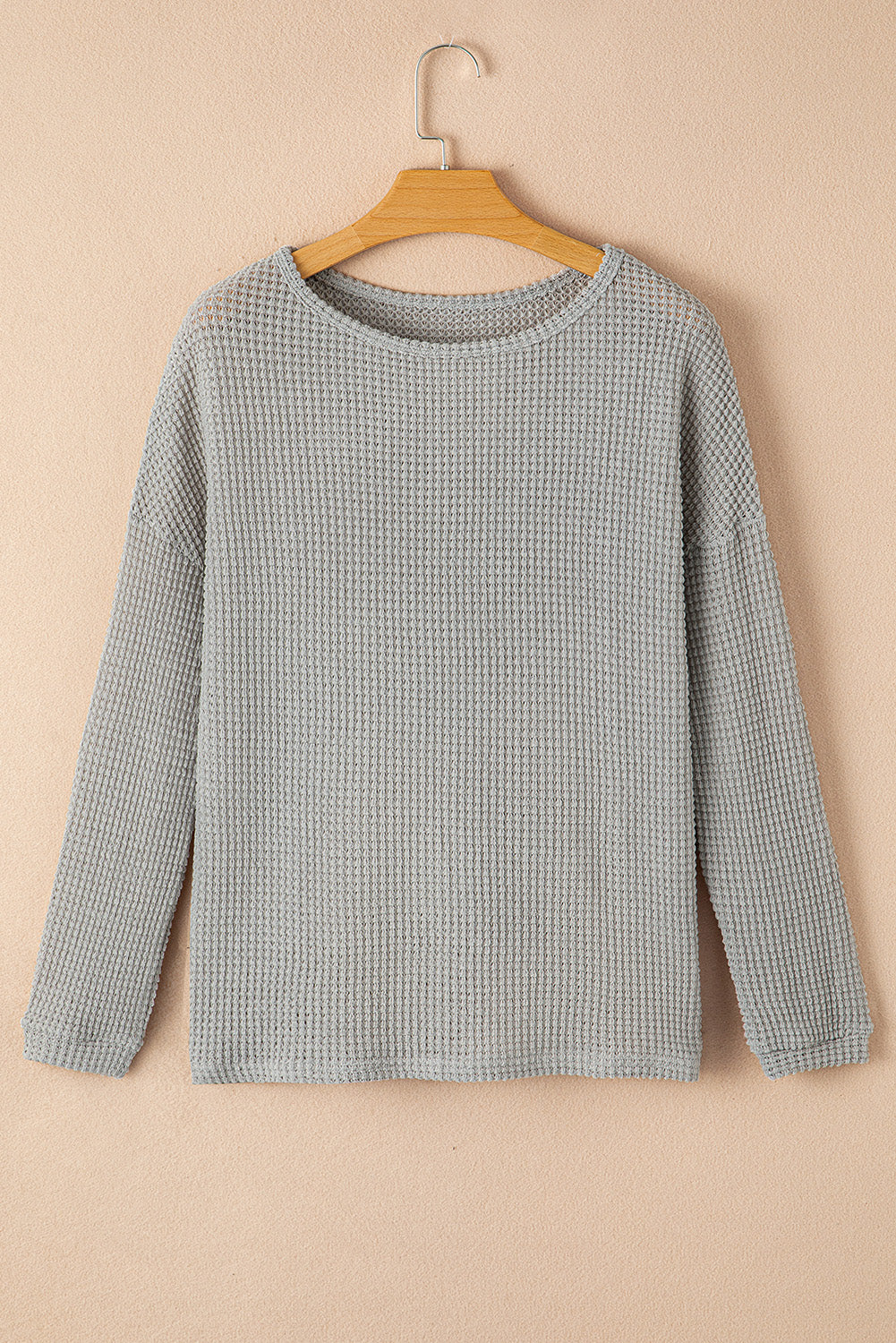 Waffle Knit Long Sleeve Top