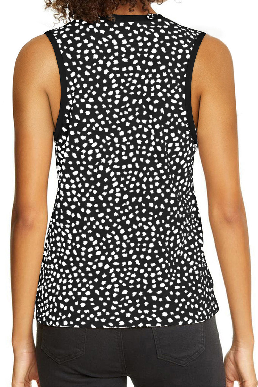 Leopard Round Neck Tank Top