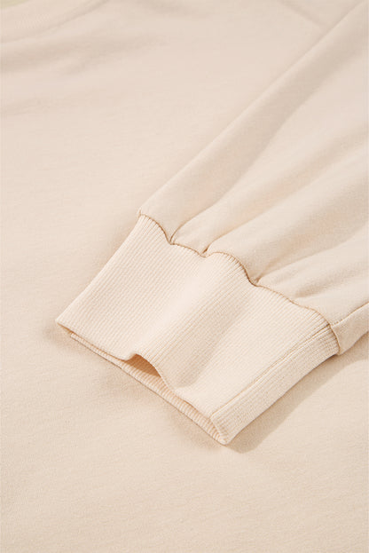 Flower Patchwork Raw Edge Drop Shoulder Top