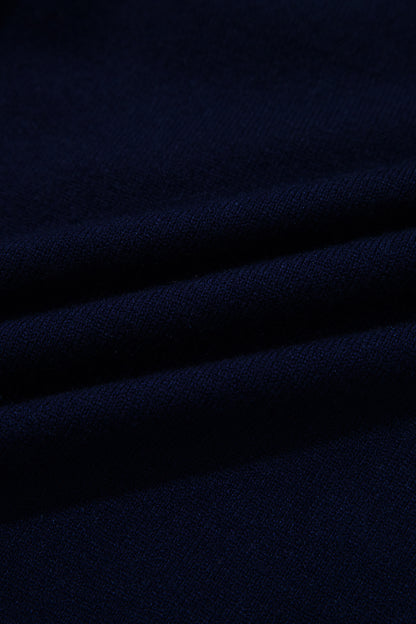 Stripe Patchwork Drop Shoulder 3/4 Sleeve Sweater