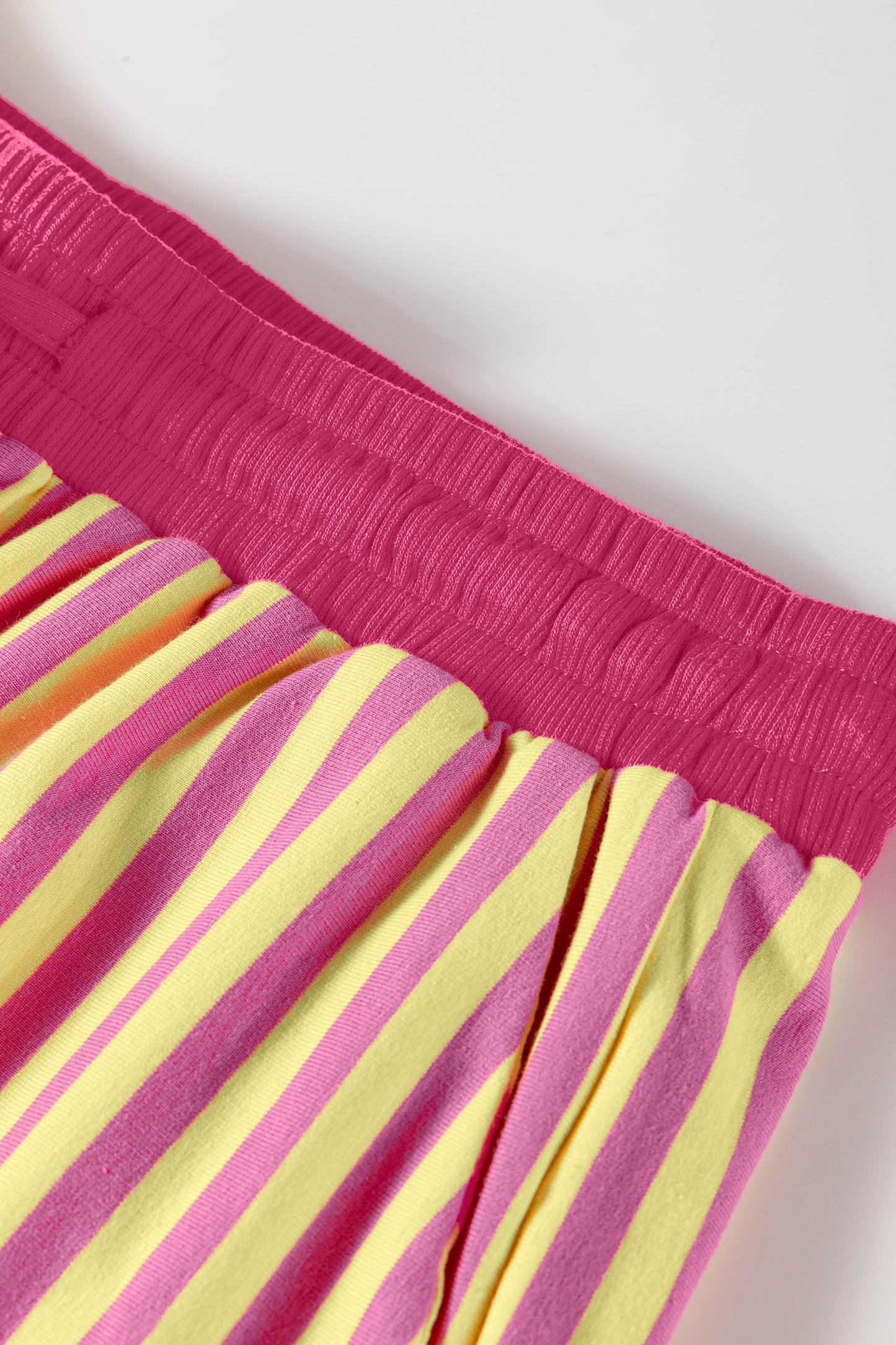 Stripe Colorblock V-Neck Tee & Drawstring Short Set