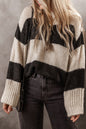 Colorblock Stripe Pullover Sweater